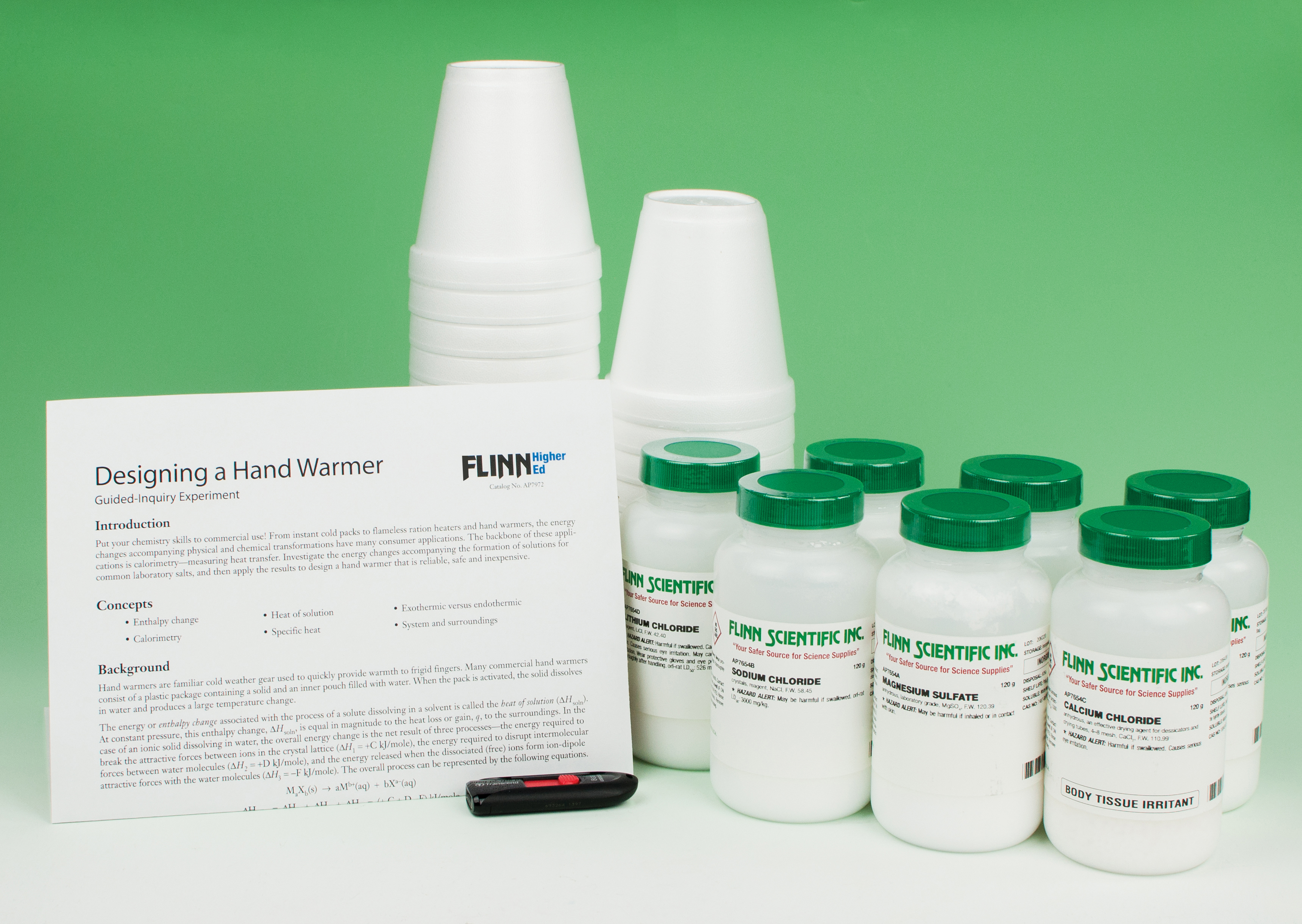 Investigating commercial hand warmers lab image