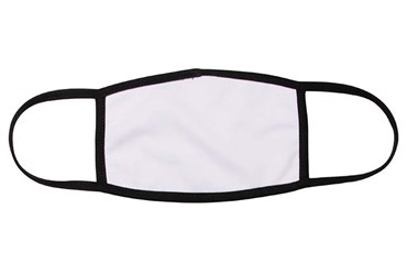 Personalized Face Mask, Three-Layer with Black Trim