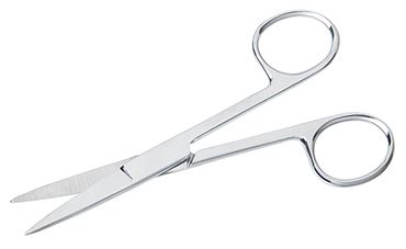 Surgical Dissection Scissors with Sharp Points and Straight Blades