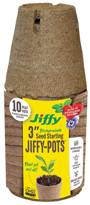 Jiffy® Peat Pots for Biology and Life Science, Pkg. of 12