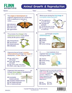 Animal Growth & Reproduction—NewPath Visual Learning Guide | Flinn  Scientific