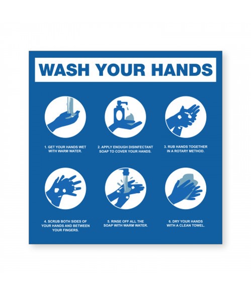 Hands Washing Steps Sign | Flinn Scientific