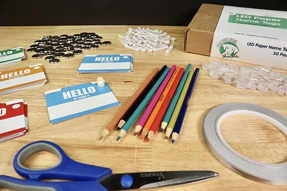 Brown Dog LED Paper Name Tag Classroom Set