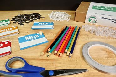 Brown Dog LED Paper Name Tag Classroom Set