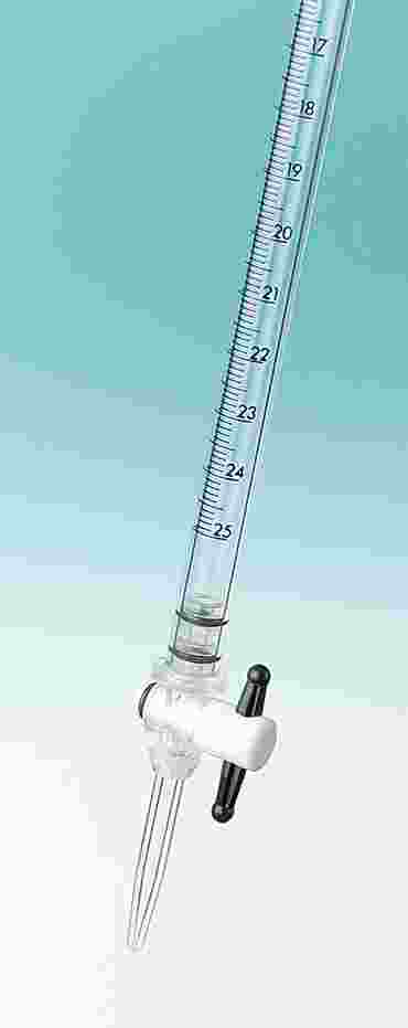 Acrylic Buret with PTFE Plug 25 mL