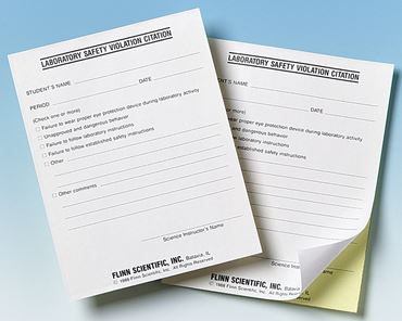 Lab Safety Violation Citation for Liability Reduction in the School Laboratory