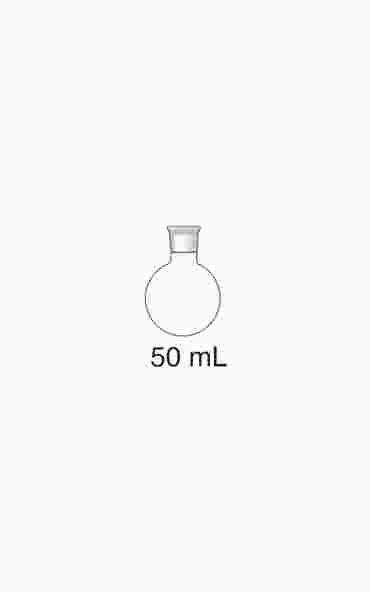 Organic Chemistry Glassware Round Bottom Boiling Flask 50 mL