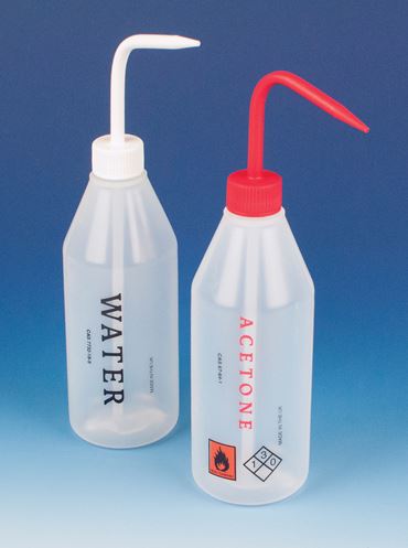 Wash Bottles, Water, Safety Labeled, 250-mL | Flinn Scientific