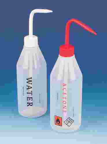 Safety Labeled Wash Bottle for Water 250 mL