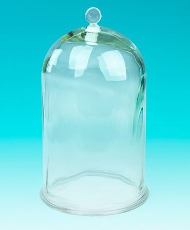Glass Bell Jar Vacuum Chamber with Molded Glass Knob 13 L