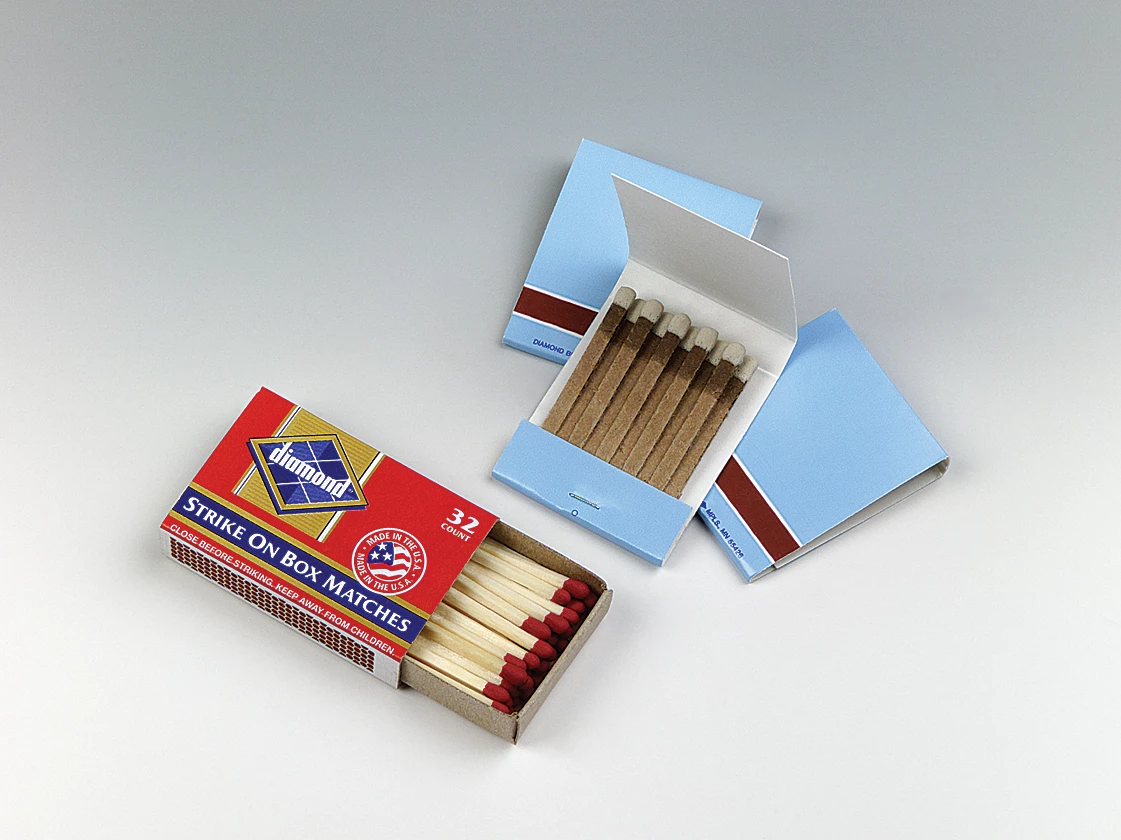 Wooden Matches in Modern 2 Desktop Box — HOORAY ALL DAY