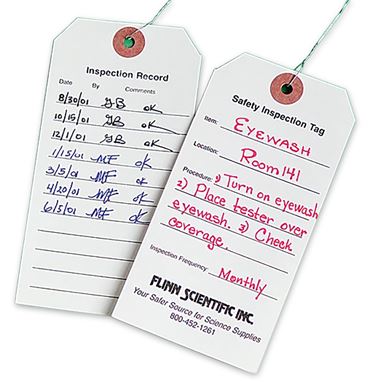 Lab Safety Inspection Tags