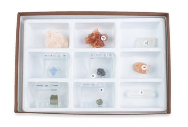 Crystal Mineral Collection for Geology and Earth Science