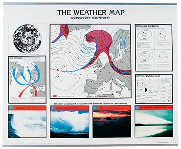 Weather Map Chart for Earth Science and Meteorology