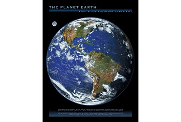 The Full Earth from Space Poster for Astronomy and Space Science