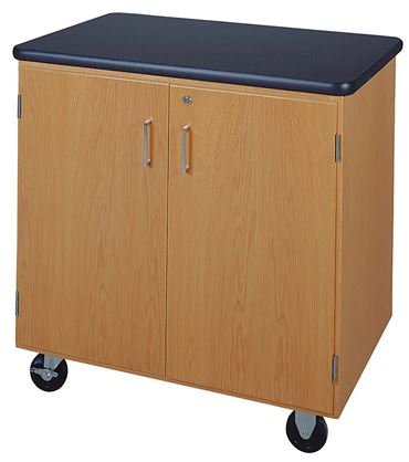 Mobile Demonstration Lab Table and Storage Cabinet for Science Classroom