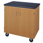 Mobile Demonstration Lab Table and Storage Cabinet for Science Classroom