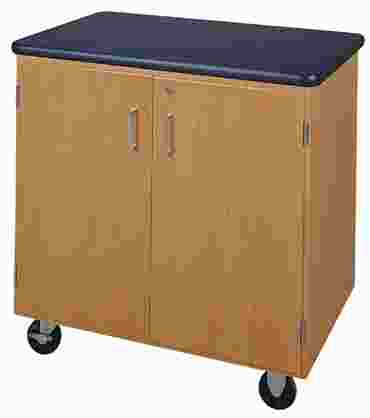 Mobile Demonstration Lab Table and Storage Cabinet for Science Classroom