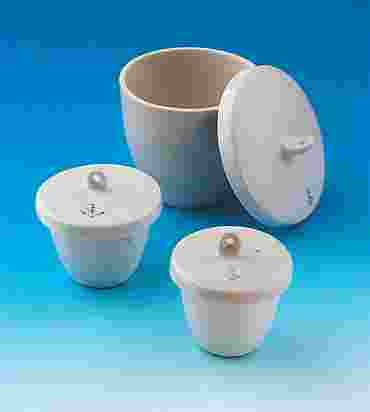 High Form Porcelain Crucible with Cover Economy Choice 10 mL
