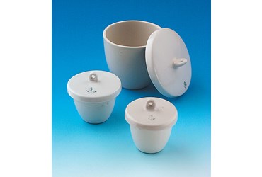 High Form Porcelain Crucible with Cover Economy Choice 10 mL