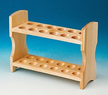 Wooden Double-Row Test Tube Rack for 22 mm Tubes