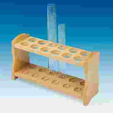 Wooden Double-Row Test Tube Rack for 22 mm Tubes