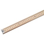 Wooden Meter Stick with English/Metric and Metal Ends