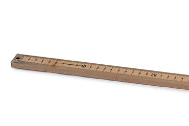 Wooden Meter Stick with English/Metric and Metal Ends