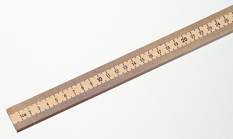 Meter Stick, Hardwood, English/Metric, ½ Meter, Natural
