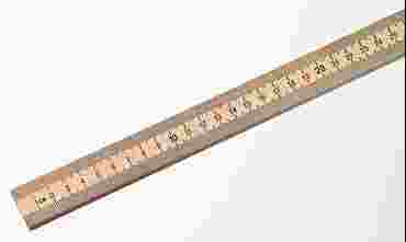 Wooden Meter Stick with English/Metric and Metal Ends