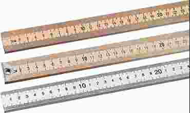 Wooden Meter Stick with English/Metric and Metal Ends