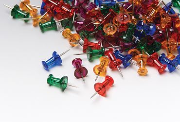 Multicolored Push Pins