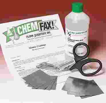 Atomic Coatings and the Size of an Atom Chemistry Laboratory Kit