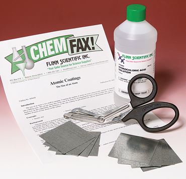 Atomic Coatings and the Size of an Atom Chemistry Laboratory Kit