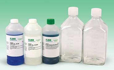 clear liquid, colored liquid, colored water