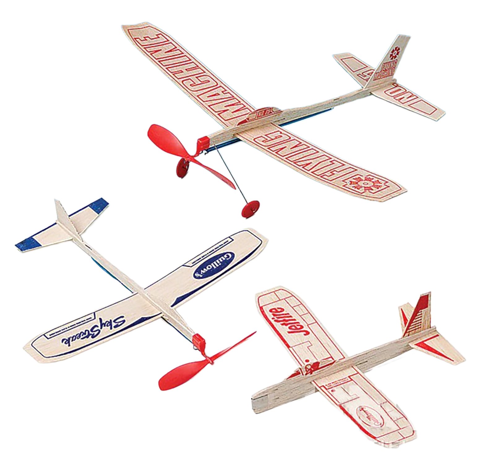 Flying Machine Rubber Band Powered Balsa Plane