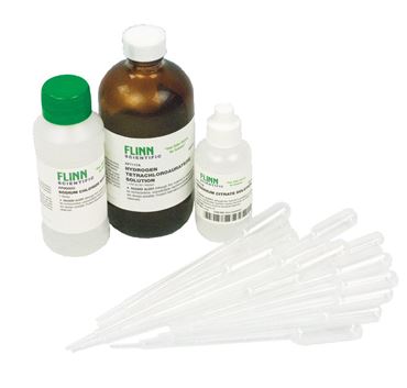 Hydrogen tetrachloroaurate solution, trisodium citrate solution, sodium chloride solution