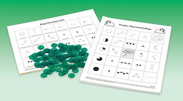 Weather Map Symbol Bingo Game for Earth Science and Meteorology