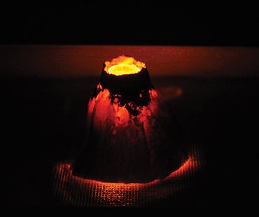 Chemiluminescent Chemical Reactions In A Model Volcano Chemical Demonstration Kit