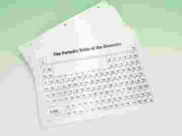 Laminated Periodic Table Notebook Size