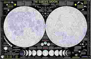 Moon Poster for Astronomy and Space Science