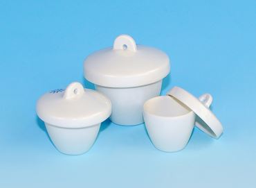 Flinn High Form Porcelain Crucible with Cover 10 mL