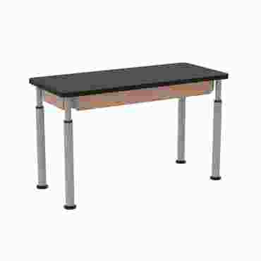 Adjustable Student Lab Table, Plastic Laminate, 24" x 48" x 30"