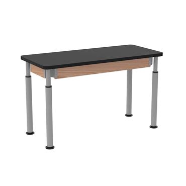 Adjustable Student Lab Table, Plastic Laminate, 24" x 48" x 30"