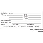 Chemical Solution Labels
