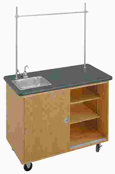 Mobile Demonstration Lab Table for the Science Classroom, Economy Size with Extended Top