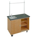 Mobile Demonstration Lab Table for the Science Classroom, Economy Size with Extended Top