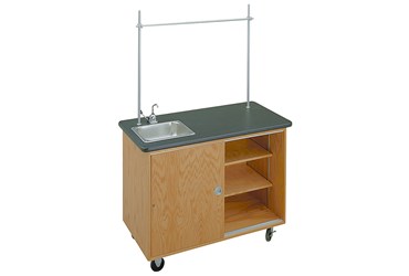 Mobile Demonstration Lab Table for the Science Classroom, Economy Size with Extended Top