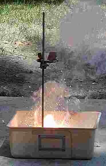 exothermic, exothermic reaction, high temperature