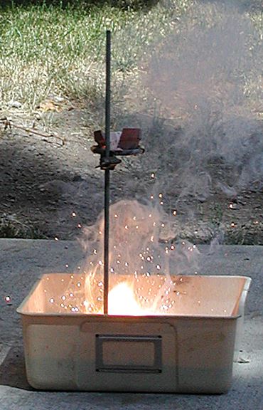exothermic, exothermic reaction, high temperature